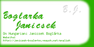 boglarka janicsek business card